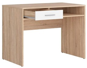 Písací stôl BRW Nepo Plus 1 (dub sonoma + biela) . Vlastná spoľahlivá doprava až k Vám domov. 1098263