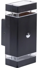 MAXLED Vonkajšie nástenné svietidlo so senzorom NIZZA 2xGU10/35W/230V IP65 MX0197