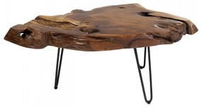 Tmyvohnedý Drevený konferenčný stolík Aspen 100 × 60 cm KARE DESIGN
