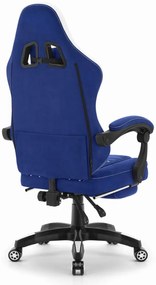 Pohodlná herná a kancelárska stolička HC-1015 s podnožkou - modrá