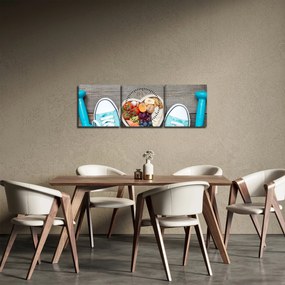 Obraz - Zdravá kondícia (s hodinami) (90x30 cm)