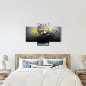 Obraz - žlté abstraktné gule (90x60 cm)