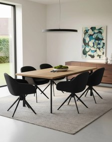 Otočná jedálenská stolička Greta, tmavosivá