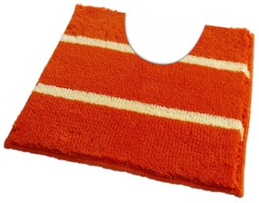 ROUTNER Kúpeľňová predložka IRSINA Oranžová 10506 - Oranžová / 50 x 50 cm WC s výkrojom 10506