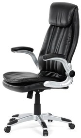 Autronic BONTEC Kancelárske kreslo, hojdací mechanizmus, čierna ekokoža, KA-F1218 BK Farba: Šedá