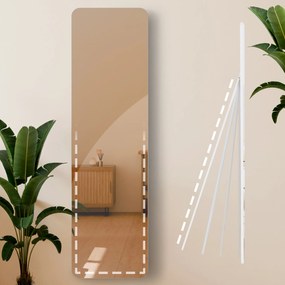 Zrkadlo Gurnee 140x40 cm - biele matné