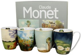 Duo Porcelánový hrnček Monet 350 ml sada 4ks