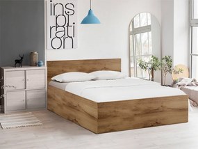 Posteľ SOFIA 140 x 200 cm, dub artisan Rošt: S latkovým roštom, Matrac: Matrac DELUXE 10 cm