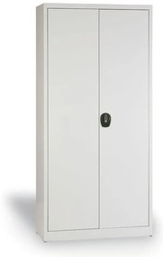 Dielenská policová skriňa na náradie KOVONA JUMBO, 4 police, zmontovaná, 950 x 800 x 1950 mm, sivá / sivá