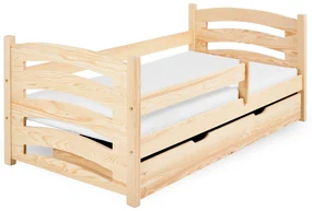 Detská posteľ MELA 80 x 160 cm, borovica Rošt: Bez roštu, Matrac: Matrac EASYSOFT 10 cm