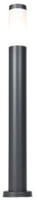 Antracitovo šedý stĺpikový svietidlo 80 cm IP44 opál - Rox