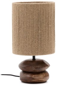 Stolová lampa v tmavoprírodnej farbe z masívu akácie (výška 43 cm) Kor – Kave Home