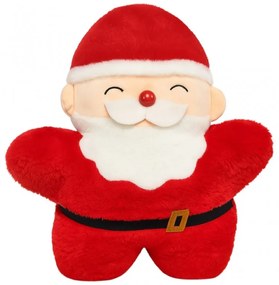 Zamatový dekoračný vankúš SANTA CLAUS, červený