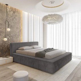 ČALÚNENÁ POSTEĽ SANTI 160x200 VITO 16 ŠEDÁ
