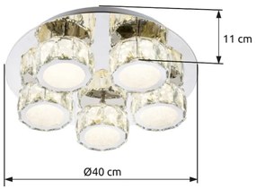 Globo 49350D4 - LED Stm. stropné svietidlo AMUR LED/40W/230V 4000K pr. 40 cm