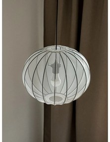 Biele závesné svietidlo s textilným tienidlom ø 52 cm Mellow – Candellux Lighting