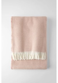 Ružový pléd s podielom bavlny Euromant Skyline, 140 x 180 cm