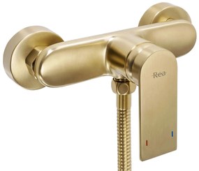 Rea Verso, sprchová batéria s ručnou sprchovou sadou, zlatá matná, REA-B6566
