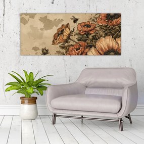 Obraz - Včelia lúka II. (120x50 cm)