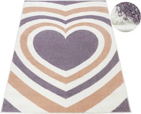 Koberec Lima M185A krémový / fialový