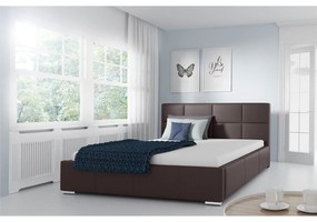 Čalúnená posteľ Alita, Rozmer postele: 140x200, Dostupné poťahy: ekokoža Soft 017 (biela)