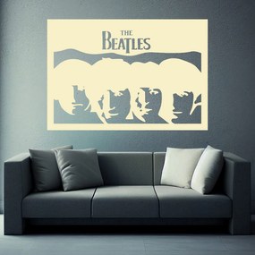 Veselá Stena Samolepka The Beatles Farba: béžová, Veľkosť: 40 x 28 cm