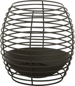 Čierno-hnedé železné okrúhle ohnisko Tippo - Ø 50*50 cm