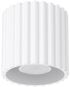 Sollux  SL.1779 - Bodové svietidlo AURA 1xGU10/10W/230V 10 cm biela