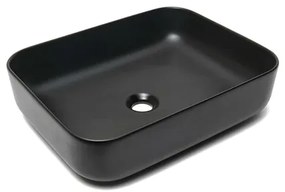 Umývadlo na dosku SAT Infinitio 50x39 cm černá mat bez prepadu SATINF5039BKM, 1 ks