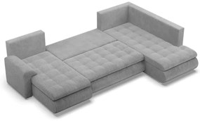 Sedacia súprava FORESTA Poso v tvare U, pravá svetlosivá