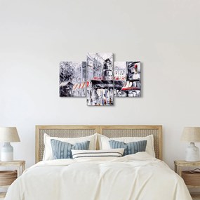 Obraz - Ulica v Paríži, olejomaľba (90x60 cm)