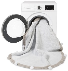 Lorena Canals, Pre zvieratá: Prateľný koberec Bubbly Soft Blue kruh, 120x120 (priemer) kruh, modrá, obývacia izba