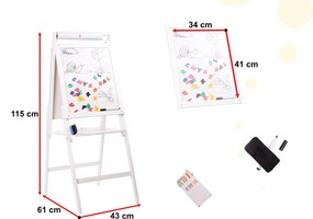 Obojstranná magnetická a kriedová tabuľa KIK XXL s príslušenstvom