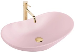 Rea Royal, umývadlo na dosku 615x355x155 mm, ružová matná, REA-U6374