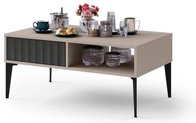 Konferenčný stolík so zásuvkou RONJA taupe/čierna