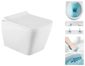 Mexen TEO Rimless závesná wc misa 51 x 34,5 cm, biela, 3385XX00