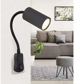 Globo 57911DPG - Náhradné bodové svietidlo do zásuvky ROBBY 1xGU10/35W/230V čierna