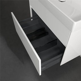 VILLEROY &amp; BOCH Collaro závesná skrinka pod umývadlo, 2 zásuvky, 754 x 444 x 546 mm, Glossy White, C01000DH