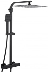 Sprchová súprava GABI s termostatickou batériou - 30x30 cm - čierna matná