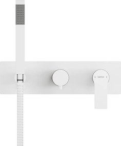 Biela podomietková sprchová batéria (3 výstupy) Pax – Sapho