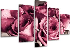 Obraz na stenu 5 dielny KVETY XOBKV139E50 - 100x80 cm