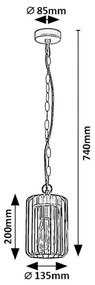 Rabalux 77107 závesná vonkajšia lampa Tarpa, E27, 1x max. 40W, IP44