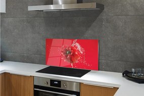 Sklenený obklad do kuchyne korenie voda 125x50 cm