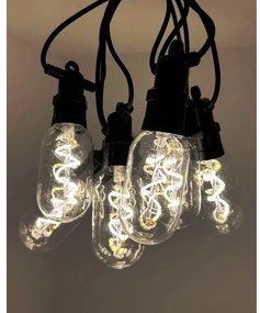 LED vonkajšia dekoratívna reťaz 6xLED/0,6W/230V 4,5 m IP44 čierna