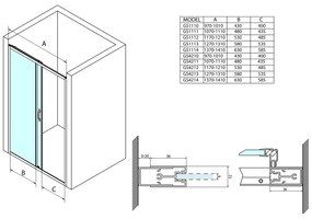 Gelco Gelco, SIGMA SIMPLY sprchové dvere posuvné 1000mm, číre sklo, GS1110