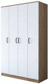 Šatní skříň BA 116 120 cm ořech/bílá