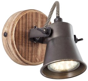 Brilliant - Nástenné bodové svietidlo SEED 1xGU10/5W/230V čierna/hnedá