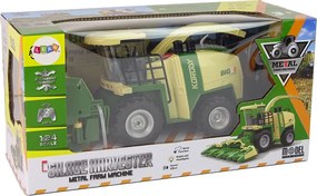 LEAN Toys Diaľkovo ovládaný kombajn s dymom, svetlom a zvukom, 2,4 GHz, mierka 1:24