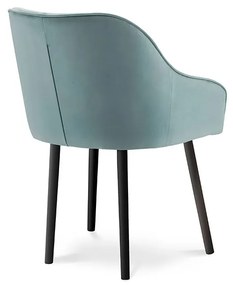 Zelená Zamatová stolička Luisa dĺžka 54 × šírka 50 × výška 80 cm MILO CASA