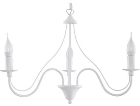 Luster na reťazi MINERWA 3 3xE14/40W/230V biela